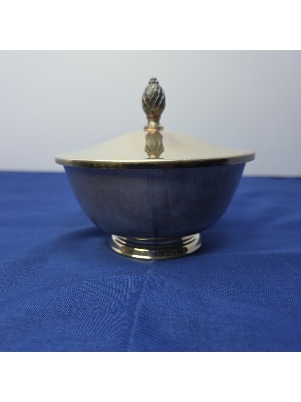 VTG Paul Revere Reproduction Wm A Rogers Silverplated Candy Dish Pineapple Lid